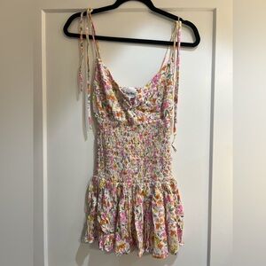 Sky to moon boutique floral Mini Dress with Adjustable Straps